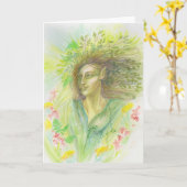 Carte Déesse du printemps (Fleur jaune)