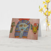 Carte Déesse égyptienne (Fleur jaune)
