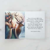 Carte Déesse et Cerf Solstice d'Hiver Bénis (Intérieur)