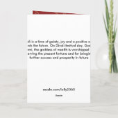 Carte déesse-Lakshmi (Dos)