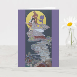 Carte Déesse lapin et lune