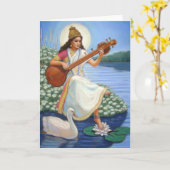 Carte Déesse Sarasvati (Fleur jaune)