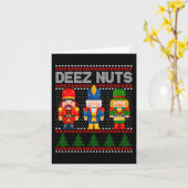 Carte Deez Nuds Nutcracker Fun Vilain Noël (Fleur jaune)