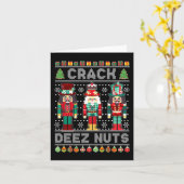 Carte Deez Nuts Nutcracker Fun Vilain Noël (Fleur jaune)