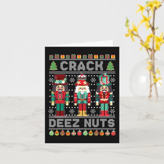 Carte Deez Nuts Nutcracker Fun Vilain Noël (Fleur jaune)