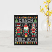 Carte Deez Nuts Nutcracker Fun Vilain Noël (Fleur jaune)