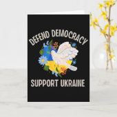 Carte Defend Democracy Support Ukraine  (Fleur jaune)