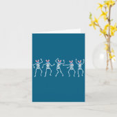 Carte Défi de danse de squelettes dansants Conception de (Fleur jaune)