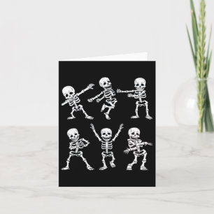Carte Défi de danse des squelettes dansants garçons fill