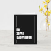 Carte Défi de jeu de raquette de badminton dynamique (Fleur jaune)