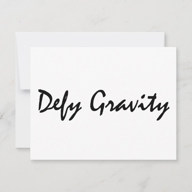 Carte Défier la gravité (Devant)