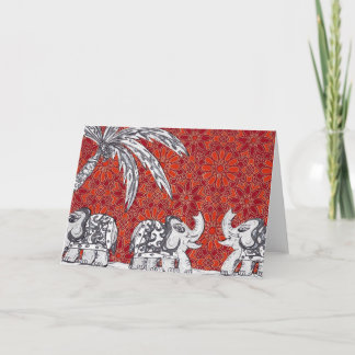 Carte Défilé 3 d'éléphant