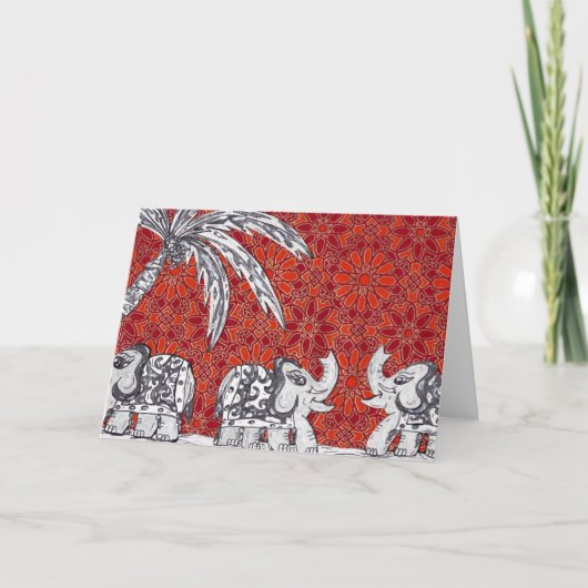 Carte Défilé 3 d'éléphant (Devant)