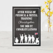 Carte Défilé, Congrats des soldats de l'armée britanniqu (Fleur jaune)