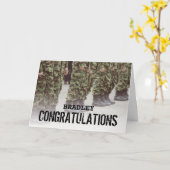 Carte Défilé de fin de formation | Soldat militaire (Fleur jaune)