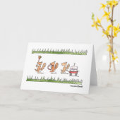 Carte Défilé d'écureuil (Fleur jaune)