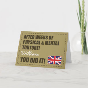 Carte Défilé, Félicitations de l'armée britannique