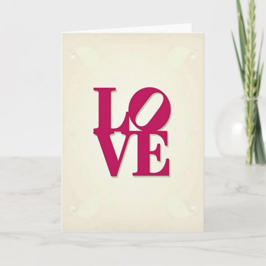 Carte défilement de l'amour romantique (Devant)