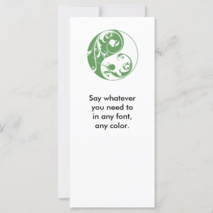 Carte Défilement Yin & Yang (vert)