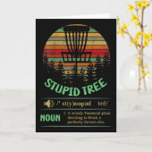 Carte Définition d'arbre stupide, Disc Golf drôle (Fleur jaune)