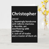 Carte Définition de Christopher Nom Personnalisé Drôle d (Fleur jaune)
