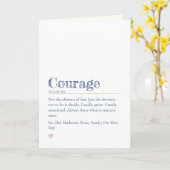 Carte Définition de Courage d'Encouragement Sincère Mode (Fleur jaune)
