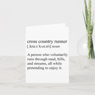 Carte Définition de coureur cross-country, course sur te