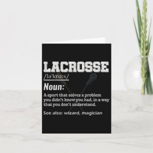 Carte Définition De Crosse Pour Sports Team Lax Player