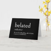 Carte Définition de dictionnaire d'anniversaire TARDIF (Fleur jaune)