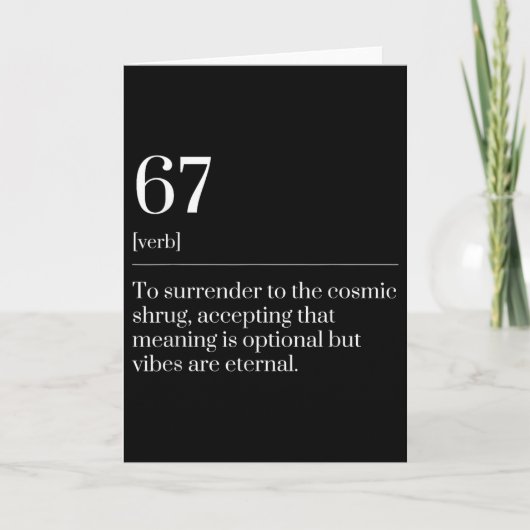 Carte Définition de dictionnaire de mème numéro soixante (Devant)