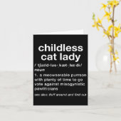 Carte Définition de dictionnaire drôle de dame de chat s (Fleur jaune)