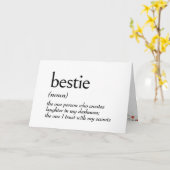 Carte Définition De Dictionnaire Pour BESTIE Anniversair (Fleur jaune)