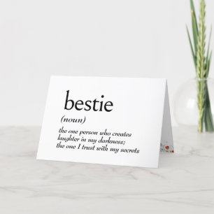 Carte Définition De Dictionnaire Pour BESTIE Anniversair