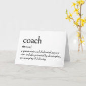 Carte Définition de dictionnaire pour l'entraîneur (Fleur jaune)