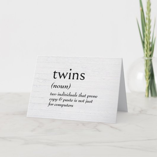 Carte Définition de dictionnaire pour TWINS (Devant)