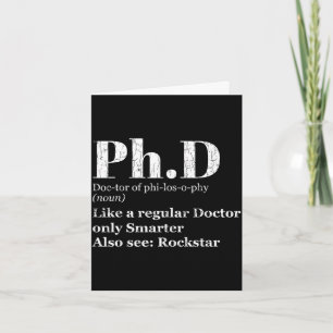 Carte Définition de doctorat humouristique graphique pou