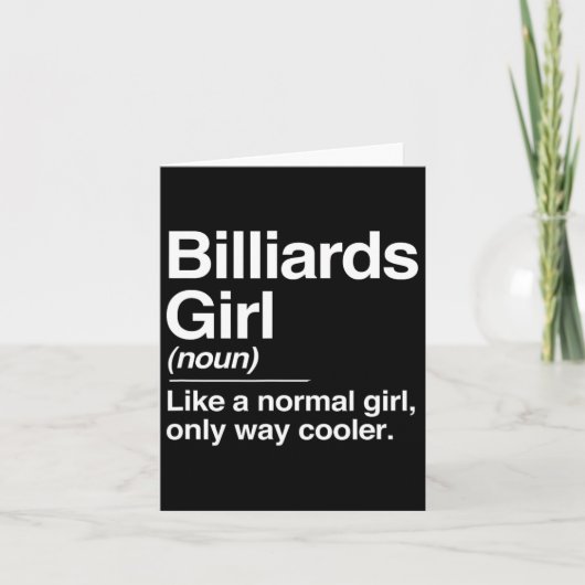 Carte Définition de fille Billiards Normal Glacière Cue (Devant)