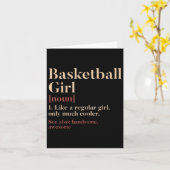Carte Définition de fille de basketball Cadeau drôle pou (Fleur jaune)
