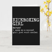 Carte Définition de fille de kickboxing drôle femmes ent (Fleur jaune)