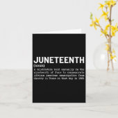 Carte Définition de Juneteenth Hommes Afro-Américains No (Fleur jaune)