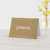 Carte Définition de la paix Simple Brown (Fleur jaune)