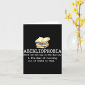 Carte Définition de l'abibliophobie lecture drôle livre (Fleur jaune)