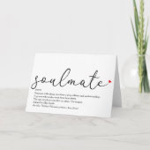 Carte Définition de l'âme sœur avec écriture amour cœur (Devant)