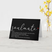 Carte Définition de l'âme sœur avec un script d'amour (Fleur jaune)