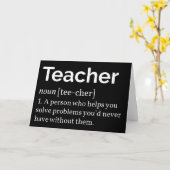 Carte Définition de l'enseignant (Fleur jaune)