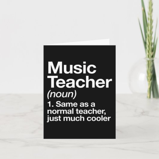 Carte Définition De L'Enseignant De Musique S'Amuser Ret (Devant)
