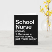 Carte Définition De L'Infirmière Drôle Retour À L'École (Fleur jaune)