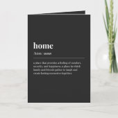 Carte Définition de Maison Noir (Devant)