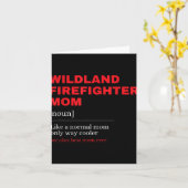 Carte Définition de maman pompier de forêt Pompiers Lutt (Fleur jaune)