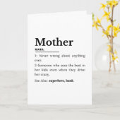 Carte Définition de mère Citation drôle de maman (Fleur jaune)